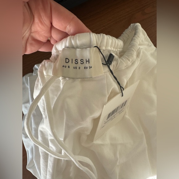 DISSH Rhea White Cotton Drawstring Pant - Picture 6 of 6